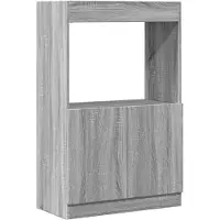 vidaXL Hoge kast 63x33x100 cm bewerkt hout sonoma eikenkleurig