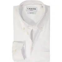 Ledub overhemd Modern Fit effen wit normale fit