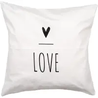 Clayre & Eef Kussenhoes 45x45 cm Wit Polyester Hart