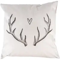Clayre & Eef Kussenhoes 45x45 cm Beige Polyester Gewei