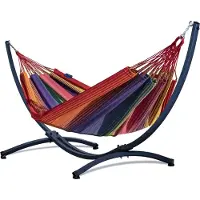 Finesse Colombiaanse Hangmat met Standaard 2-Persoons PREMIUM– Stevig – Weerbestendig – Hangmatset – 5 Jaar Garantie – Draagkracht 220 kg - Grande Arriba