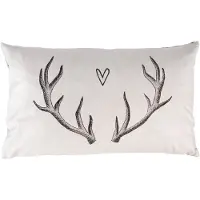 Clayre & Eef Kussenhoes 30x50 cm Beige Polyester Gewei