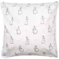 Clayre & Eef Kussenhoes 45x45 cm Beige Polyester Konijn