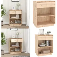 vidaXL Wandkast 60x34x75 cm massief grenenhout - Wandtafel - Wandtafels - Wandkast - Gangtafel