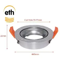 Expo ETH Hugo Inbouwspot GU10 50mm max 50w kantelbaar staal dia 85mm + GU10 fitting