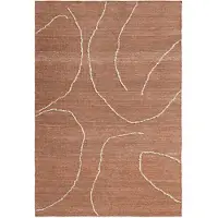 Ferm Living Gesso Vloerkleed 140x200 Cm Terracotta - Vloerkleden met motieven Wol Offwhite - 1104271121