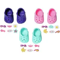 Baby Born poppen schoenen kleurrijk met pins 43cm babypop accessoire.