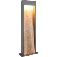 TRIO LED tuinpadverlichting - tuinlamp SALMON, hout licht, Aluminium, Modern, LED buitenlamp