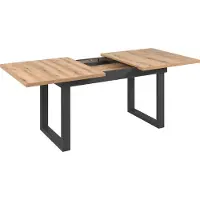 Ebuy24 UniversalS eetkamertafel inclusief 1 uitbreidingsplaat eiken decor.