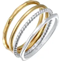 Elli Ring 'Bi-Color' goud / zilver
