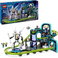 LEGO City Achterbahn met robot-mech, speelgoedpretpark, speelset voor jongens en meisjes vanaf 8 jaar, cadeau voor creatieve kinderen, artikelnummer 60421