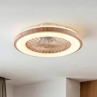 LumenXL Plafondventilator met aanpasbare kleurtemperatuur en stereffect houtlook - Starry
