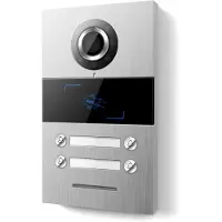 HHG Villa 4 AS Buitenunit voor Video-deurintercom Kabelgebonden Aluminium (geborsteld)