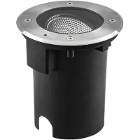 EVN Pentola LED grondspot inbouwlamp Ø 18cm roestvrij staal, alu / grijs / zink, Aluminium, LED inbouwspot