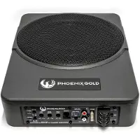 Phoenix Games ZR10P 10 inch Actieve underseat subwoofer met 400 watt + Kabel aansluitset / Auto subwoofer