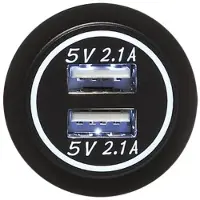 ACV Dual USB auto lader 12V/24V 4.2A / Wit (Bulk)