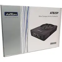 Axton Auto HiFi Subwoofer, ATB25P Platte Actieve Subwoofer 25 cm met passieve kegel