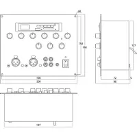 Monacor MXT-52MP3 Console-mengpaneel Aantal kanalen:6 USB-aansluiting