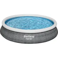 Bestway FastSet Zwembad 457x84cm + Pomp Blauw blauw Kunststof Zwembad