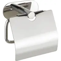 Wenko Orea turbo-loc toiletrolhouder met deksel RVS glans