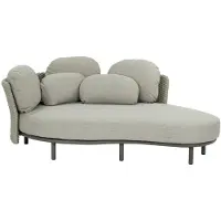Apple Bee Ligbed Chill Out Daybed Aluminium Rope Taupe Mid Grey