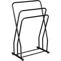 Wenko Vrijstaande Handdoekhouder Granelli zwart 52x80cm - Handdoekrek - Handdoekenrek - Handdoekstang vrijstaand