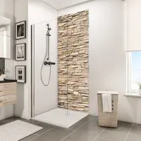 Schulte achterwand -Decor - steen helder - 100x210 - zelf inkortbaar - wanddecoratie - muurdecoratie - badkamer wandpanelen - muurbekleding -zelf inkortbaar en zelfklevend