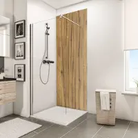 Schulte achterwand - Decor - hout lichte eik - 150x255 - zelf inkortbaar en zelfklevend - wanddecoratie - muurdecoratie - badkamer wandpanelen - wandbekleding
