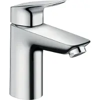 Hansgrohe MyCube 1-gats wastafelkraan l-size met waste m. vaste uitloop voorsprong 10.8cm chroom