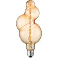 Home Sweet Home Edison Vintage LED filament lichtbron Bubbel - Amber - Spiraal - Retro LED lamp - 11/11/23cm - geschikt voor E27 fitting - Dimbaar - 4W 280lm 2700K - warm wit licht
