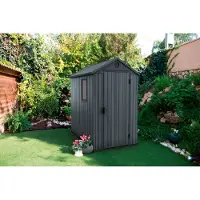 Keter Darwin 46 Tuinhuis - 125,8x184,5x205cm – Grijze Houtlook