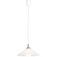 Brilliant Hanglamp Ariana | Klassieke hanglamp | Metaal/Glas | IJzer/Wit | Hoogte verstelbaar | 1x E27, max. 60W