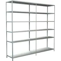 Schulte Legborden zonder grendels, H 2300 x B 2400 x D 500 mm, wit