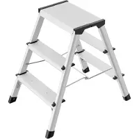 Hailo 4443-701 Opklapbare trap L90 Step-ke - 2 x 3 treden