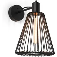 Wever & Ducre Wirro Cone Wandlamp Black Steel | Cable Base