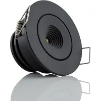 The Light Group Downlight MiniOne Tilt, dimbaar, zwart, Woon-/ Eetkamer, Aluminium, Modern, downlight