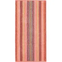 Cawö Handdoek Cawö Unique Stripes Coral (3-delig)