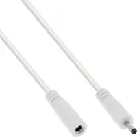 InLine DC verlengkabel | 3,5 x 1,35mm | max. 140W | wit | 2 meter