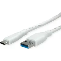 Value USB 3.2 Gen 1 kabel, A-C, M/M, wit, 2 m