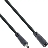 InLine DC verlengkabel | 3,5 x 1,35mm | max. 140W | zwart | 3 meter