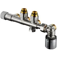 Oventrop multiblock onderblok t-rtl 2-pijps rp 1/2"bi haaks