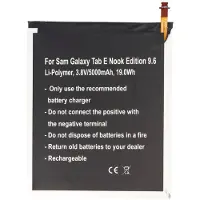 AccuCell Accu geschikt voor Samsung Galaxy Tab E Nook Edition 9.6, Li-Polymer, 3.8V, 5000mAh, 19.0Wh, ingebouwd, zonder gereedschap