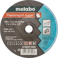 Metabo 616227000 Doorslijpschijf gebogen 180 mm 25 stuk(s) RVS