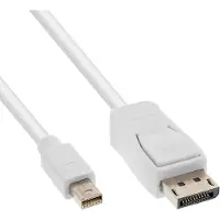 InLine Mini DisplayPort - DisplayPort kabel | DP1.2 (4K 60Hz) | HBR2 (21.6Gbit/s) | wit | 1 meter
