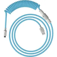 HyperX USB-C-spiraalkabel, Light Blue-White