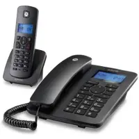 Motorola C4201, Analoge-/DECT-telefoon, Bekabelde & draadloze handset, Nummerherkenning, Zwart