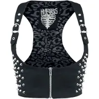 Heartless - Gothic Bodywarmer - Devina - S tot XL - voor Vrouwen - zwart | Maat M