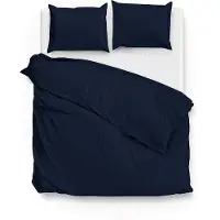 Zohome Zo Home Dekbedovertrek Katoen Satijn Satinado Uni - navy blue 260x200/220cm