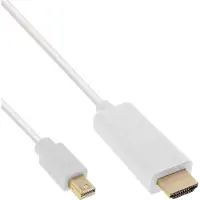 InLine Premium Mini DisplayPort 1.2 naar HDMI 1.4 kabel (2560 x 1600) / wit - 5 meter