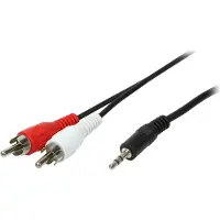Logilink CA1042 Jackplug / Cinch Audio Aansluitkabel 1.50 m Zwart (mat)